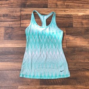 Nike Dry Fit light blue razor back top
